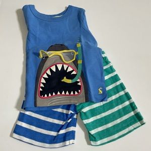 Joules Boys Shirt & Shorts Shark